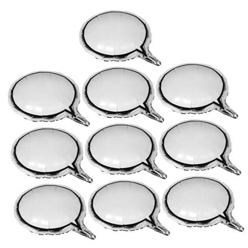 TOYANDONA 10 Stück Weiße Aluminiumfolie Luftballons Beschreibbare Sprechblasenform Langlebig Vielseitig für Geburtstags und Abschlussfeier Dekoration DIY Party Accessoire für Hochzeiten und TOYANDONA 10 Stück Weiße Aluminiumfolie Luftballons Beschreibbare Sprechblasenform Langlebig Vielseitig für Geburtstags und Abschlussfeier Dekoration DIY Party Accessoire für Hochzeiten und von TOYANDONA