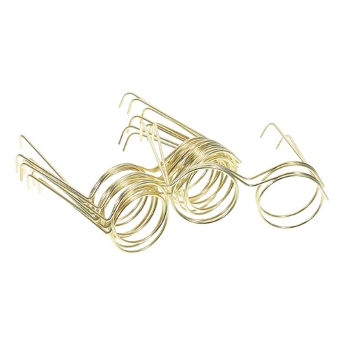 TOYANDONA 10 Stücke Metall Halbe Gläser Mini Puppe Sonnenbrille Für Handwerk Vintage Brillen Set Für Puppenhaus von TOYANDONA