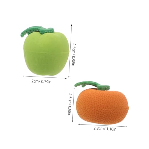 TOYANDONA 100 Stück Schreibbleistift Radiergummis Belohnungs Radiergummis Fürs Klassenzimmer Mini Essen Für Mini Apfel Orangefarbene Obst von TOYANDONA