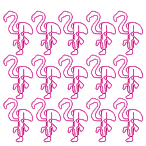 TOYANDONA 100 Stücke Flamingo Büroklammern Neuheit Büroklammer Memo Clips Lesezeichen Clips Tropical Party Supplies (Rosa) von TOYANDONA