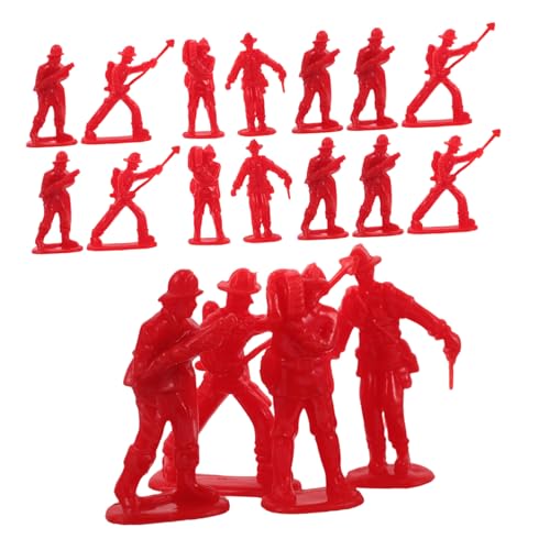 TOYANDONA 100Stücke Feuerwehrmann Figuren Realistische Spielzeugfiguren für Kreative Spiele Deko und Bildungszwecke für Feuerwehr Themenpartys von TOYANDONA
