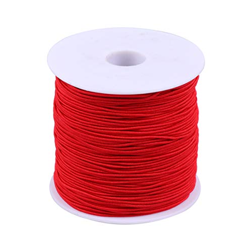 TOYANDONA 100m DIY Elastisches Band Rote Schmuck-Schnur Für Armbänder Halsketten Und Perlenarbeiten Hochwertige Strapazierfähige Elastische Kordel Für Kreative Schmuckherstellung von TOYANDONA