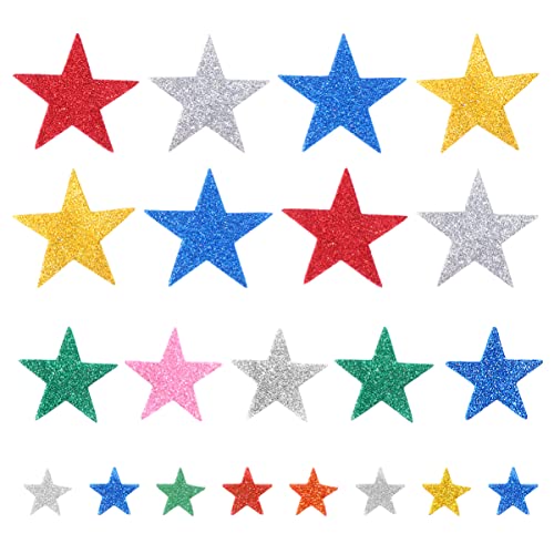 TOYANDONA 100stücke Selbstklebende Sticker Sternform Mit Bunten Schaum Aufklebern Für Mädchen Für Bastelprojekte Schuldekoration Und Belohnungen von TOYANDONA