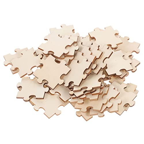 TOYANDONA 100stücke Teile Holzpuzzle Blanko Leere Puzzleteile Zum Bemalen Selbst Gestalten Aus Unbehandeltem Holz Für Junge Mädchen Und Erwachsene von TOYANDONA