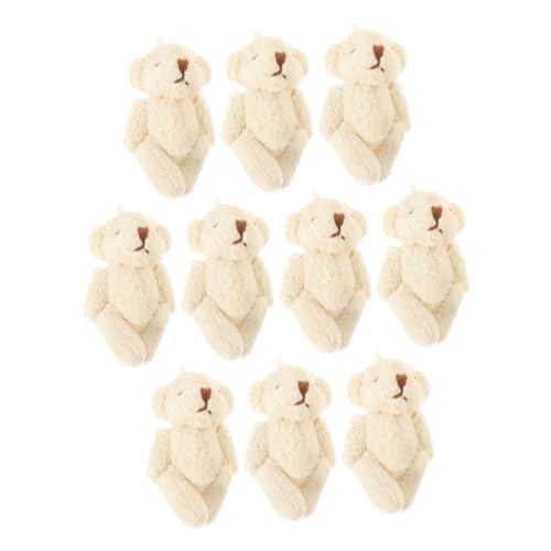 TOYANDONA 10St Puppe aus Perlensamt Mini-Bär-Kuscheltier Mini-Gelenkbärenspielzeug süße plüschtiere Cute plushie Handschuhe Ornament Bärendekor für Hut Kleidung Bärenzubehör von TOYANDONA