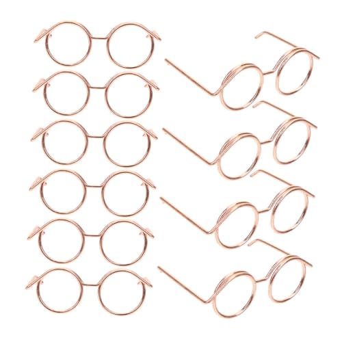 TOYANDONA Puppenzubehör Brille 10pcs Miniatur Metallrahmen Brille Requisiten Für Puppe Dress-up Decor von TOYANDONA