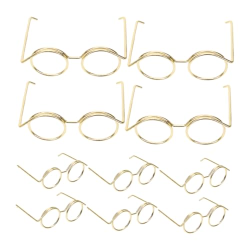 TOYANDONA 10 Stücke Mini Puppe Brille Requisiten Metall Rahmen Keine Linse Baby Puppe Brillen Dekorative Zubehör Für Mädchen Spielzeug von TOYANDONA