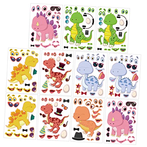 TOYANDONA 12 Blätter Dinosaurier-Puzzle-Aufkleber hühner Dino Sticker Stickers Dinosaurier-Aufkleber DIY-Dinosaurier-Aufkleber Kupferplattenaufkleber TOYANDONA 12 Blätter Dinosaurier-Puzzle-Aufkleber hühner Dino Sticker Stickers Dinosaurier-Aufkleber DIY-Dinosaurier-Aufkleber Kupferplattenaufkleber von TOYANDONA