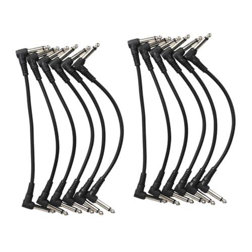 TOYANDONA 12 Stück Teiliges Bass Audio Patchkabel Langlebige Effektgerät Verbindungskabel Schwarz Geeignet für Gitarre Bass Effektpedale Verstärkung Mixer Professionelle Klangqualität TOYANDONA 12 Stück Teiliges Bass Audio Patchkabel Langlebige Effektgerät Verbindungskabel Schwarz Geeignet für Gitarre Bass Effektpedale Verstärkung Mixer Professionelle Klangqualität von TOYANDONA
