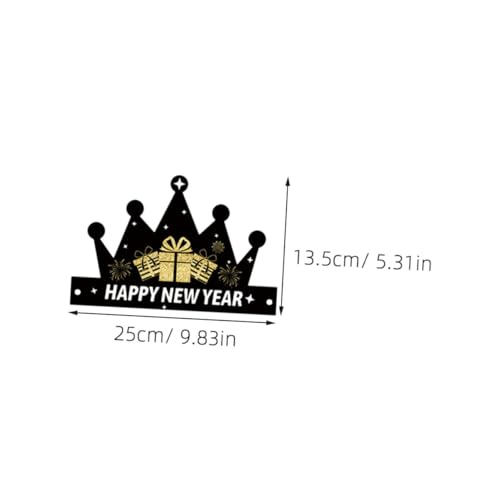 TOYANDONA 12 Stück Teiliges Happy Year Papier Kronenpartyhüte Leichter Year Partyhut mit Schnur zum Selberbasteln für Innen und Außenfeiern Festliche Neujahrsdekoration TOYANDONA 12 Stück Teiliges Happy Year Papier Kronenpartyhüte Leichter Year Partyhut mit Schnur zum Selberbasteln für Innen und Außenfeiern Festliche Neujahrsdekoration von TOYANDONA
