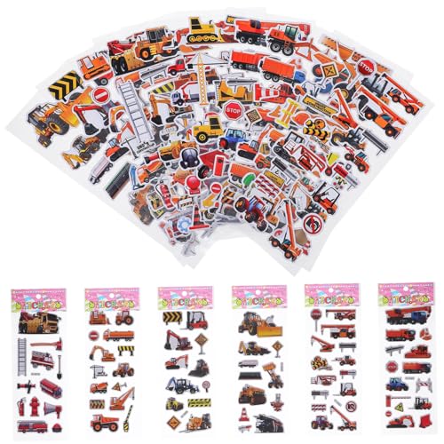 TOYANDONA 12 Stück Teiliges Sticker Set Baufahrzeuge Motive Vielseitig Verwendbare Fahrzeug Aufkleber mit Bagger LKW Planierraupe Pädagogisch Wertvoll für Geeignet für Papier TOYANDONA 12 Stück Teiliges Sticker Set Baufahrzeuge Motive Vielseitig Verwendbare Fahrzeug Aufkleber mit Bagger LKW Planierraupe Pädagogisch Wertvoll für Geeignet für Papier von TOYANDONA