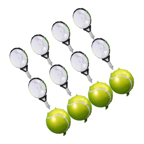 TOYANDONA 12 Stück Tennisschlägerballon Gefälligkeiten für Sportpartys Dekoration Thema Form Tennis Ball groß mit Luftballons für Sportpartys Tennisball-Ballon Aluminiumfolie TOYANDONA 12 Stück Tennisschlägerballon Gefälligkeiten für Sportpartys Dekoration Thema Form Tennis Ball groß mit Luftballons für Sportpartys Tennisball-Ballon Aluminiumfolie von TOYANDONA
