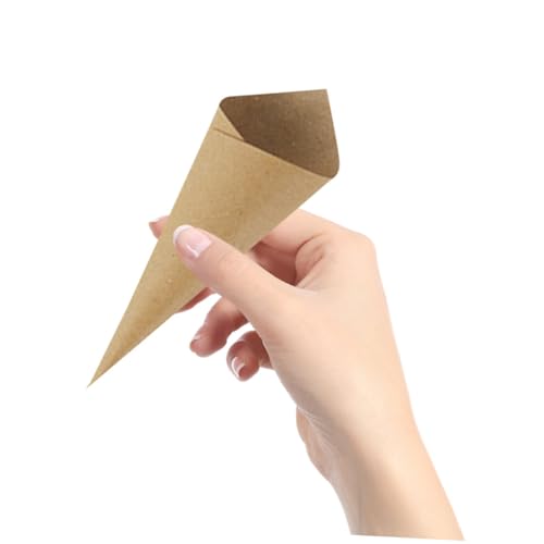 TOYANDONA 120 Stück Hochzeit Papierblüten Konfetti aus Kraftpapier Leere DIY Bastelspitztüten für Blumen Süßigkeiten Vielseitige Partydeko für Hochzeit Geburtstag Babyparty von TOYANDONA