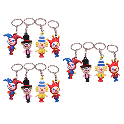 Clown- Schlüsselringe 12Pcs Dekorative Clown Charme Keychain Assorted Clown Charms Anhänger Keychain Halloween Party Favors Geschenke ( Gelegentliche Farbe ) Dekorative Clown- Schlüsselringe von TOYANDONA