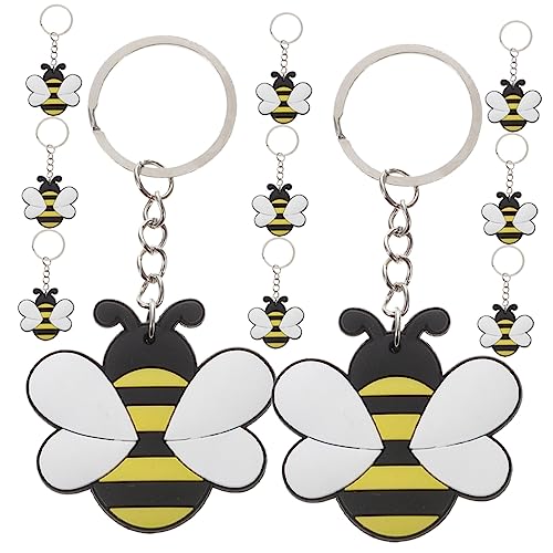 TOYANDONA 12St Neuheit Schlüsselanhänger Tasche Bienen-Gastgeschenke Hase Biene für Frauen süße schlüsselanhänger car decoration Cartoon-Bienen-Schlüsselanhänger Metallschlüsselkette PVC TOYANDONA 12St Neuheit Schlüsselanhänger Tasche Bienen-Gastgeschenke Hase Biene für Frauen süße schlüsselanhänger car decoration Cartoon-Bienen-Schlüsselanhänger Metallschlüsselkette PVC von TOYANDONA