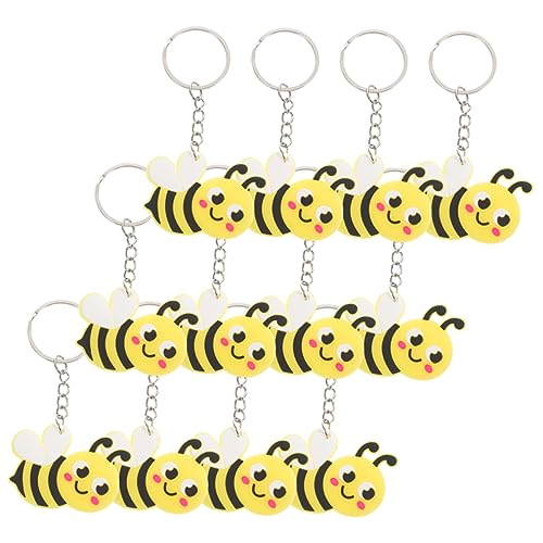 TOYANDONA 12St Niedlicher kleiner Bienenschlüssel Bienenballons Ring Charme Bienen Schlüsselanhänger Bienen Keychain Bienen-Schlüsselanhänger Schlüsselanhänger aus Metall PVC TOYANDONA 12St Niedlicher kleiner Bienenschlüssel Bienenballons Ring Charme Bienen Schlüsselanhänger Bienen Keychain Bienen-Schlüsselanhänger Schlüsselanhänger aus Metall PVC von TOYANDONA