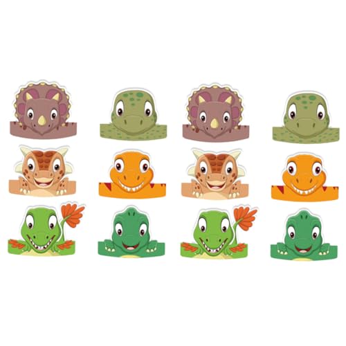 TOYANDONA 12stücke Dinosaurier Partyhüte Aus Papier Photo Props Für Kindergeburtstage Dino-themen-events Und Kostümpartys Leichte Sichere Und Langlebige Kopfbedeckungen Für Kreative TOYANDONA 12stücke Dinosaurier Partyhüte Aus Papier Photo Props Für Kindergeburtstage Dino-themen-events Und Kostümpartys Leichte Sichere Und Langlebige Kopfbedeckungen Für Kreative von TOYANDONA