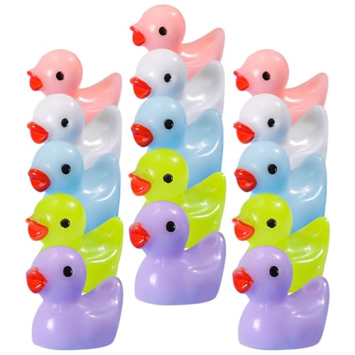 TOYANDONA Mini Ducks 130st Tiere Mini-Enten-Ornamente Mikro-entenfiguren Mini-geisterfiguren Cupcake-Topper Mit Ente Cute Decor Pflanzendeko Tierfiguren Für Mini-Ornament Cartoon-Figuren Harz Duck von TOYANDONA
