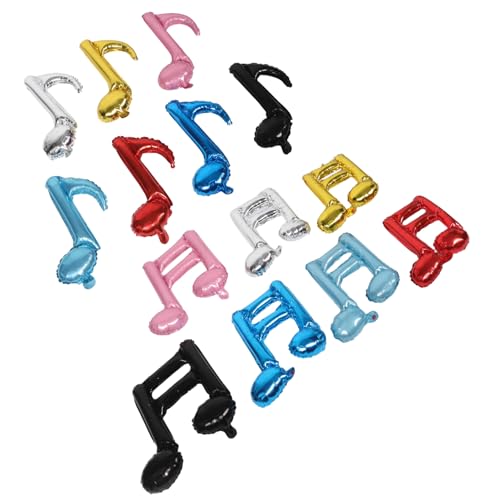 TOYANDONA 14stücke Musiknoten-luftballons Aus Aluminiumfolie Partydekoration Für Geburtstagskonzerte Babypartys Und Musikveranstaltungen Im Freien Oder Drinnen von TOYANDONA
