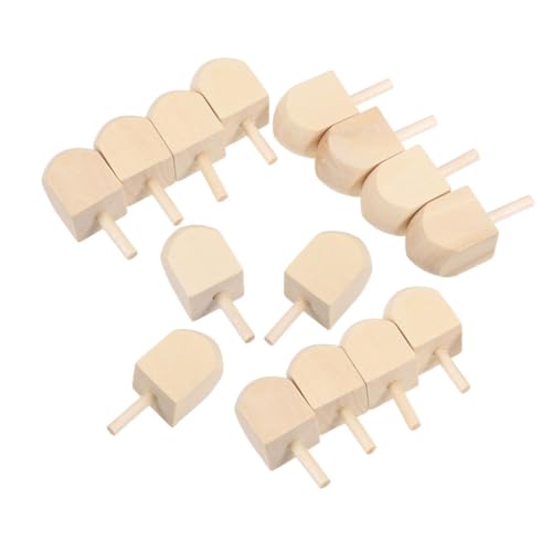 TOYANDONA 15 Stück Blanko-Dreidel – Unlackierte Holzkreisel Für Chanukka-Dekoration Und Bastelset 4 15 cm von TOYANDONA