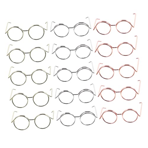 TOYANDONA 15 Stück Brille Spielzeugzubehör Mini-puppenbrille Zum Basteln Klein Realistisch Rahmen Mini-Brille Für Puppen Brille Für Häkelpuppen Draht Winzig Kleid Kupferkabel TOYANDONA 15 Stück Brille Spielzeugzubehör Mini-puppenbrille Zum Basteln Klein Realistisch Rahmen Mini-Brille Für Puppen Brille Für Häkelpuppen Draht Winzig Kleid Kupferkabel von TOYANDONA