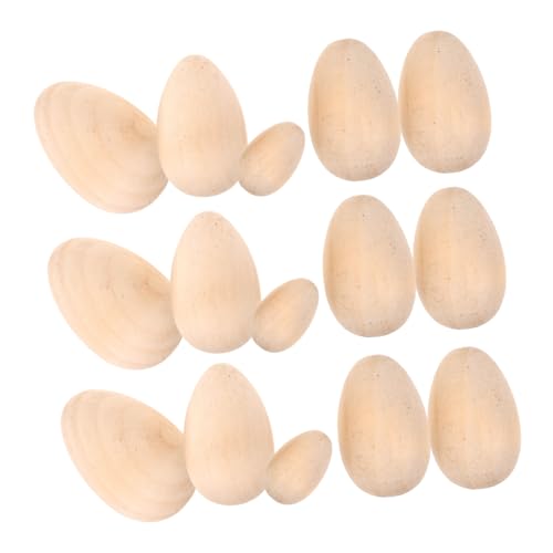 TOYANDONA 15 Stück Teiliges Naturbelassene Holz eier Kleine Unbehandelte Dekorationseier aus Stabilem Holz für DIY Basteln Ostern und Wohnkultur für Bemalen und Kreative Handarbeiten TOYANDONA 15 Stück Teiliges Naturbelassene Holz eier Kleine Unbehandelte Dekorationseier aus Stabilem Holz für DIY Basteln Ostern und Wohnkultur für Bemalen und Kreative Handarbeiten von TOYANDONA