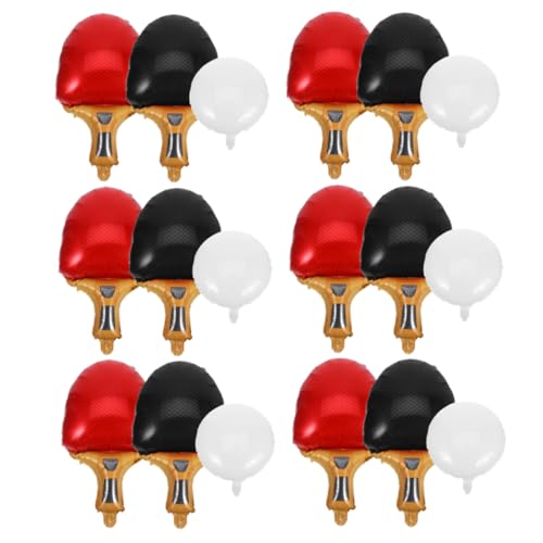 TOYANDONA 15 Stück Teiliges Sportparty Ballon Tischtennis Thema Langlebige Aluminium Folie Rote und Schwarze Schläger Weiße Bälle Interaktive Geburtstagsdeko für Turniere und Karneval TOYANDONA 15 Stück Teiliges Sportparty Ballon Tischtennis Thema Langlebige Aluminium Folie Rote und Schwarze Schläger Weiße Bälle Interaktive Geburtstagsdeko für Turniere und Karneval von TOYANDONA