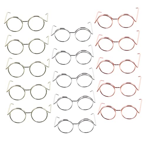 TOYANDONA 15er Set Puppenbrillen Aus Mit Drahtgestell Miniatur Brillen Für Puppen Rosé Und Ideal Für Puppenbekleidung Und Zubehör TOYANDONA 15er Set Puppenbrillen Aus Mit Drahtgestell Miniatur Brillen Für Puppen Rosé Und Ideal Für Puppenbekleidung Und Zubehör von TOYANDONA