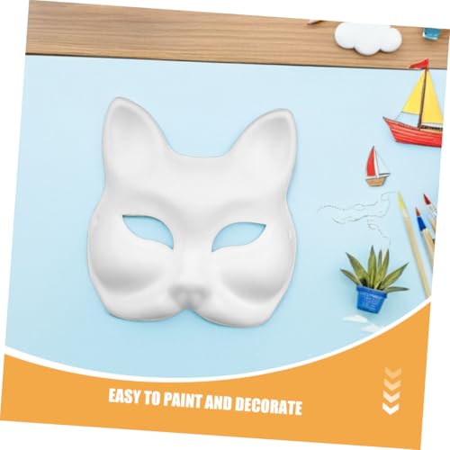 TOYANDONA 16 Stück Teiliges Weiße Tiermasken zum Bemalen Leere Halbe Pappmaché Masken für Diy Theater und Partys Katzen und Fuchsdesigns Atmungsaktiv und Bequem TOYANDONA 16 Stück Teiliges Weiße Tiermasken zum Bemalen Leere Halbe Pappmaché Masken für Diy Theater und Partys Katzen und Fuchsdesigns Atmungsaktiv und Bequem von TOYANDONA