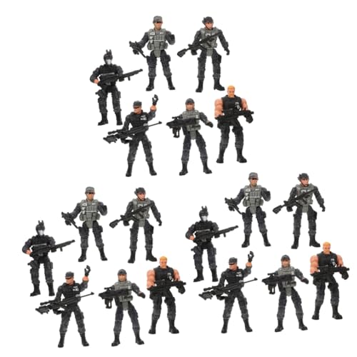 TOYANDONA 18 STK Soldatenmodell Spielzeug Party mitgebsel Kinder spielsachen Toy Layout-Figuren Miniaturen Modelle simulierte Streichrequisiten Soldatenformen abnehmbar Schimmel Plastik von TOYANDONA