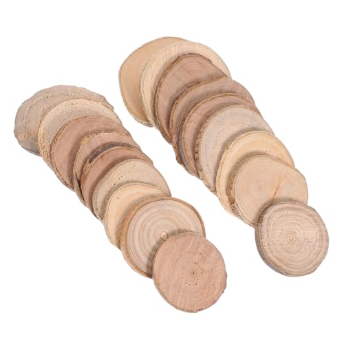 TOYANDONA 18 Stück Baumstammdekoration Holzhandwerkskreise Runde Holzscheiben Partytischdekorationen Holz Natürliche Holzscheiben Baumfigur Holzrunden Basteln Kleine Holzringe Hölzern Khaki TOYANDONA 18 Stück Baumstammdekoration Holzhandwerkskreise Runde Holzscheiben Partytischdekorationen Holz Natürliche Holzscheiben Baumfigur Holzrunden Basteln Kleine Holzringe Hölzern Khaki von TOYANDONA