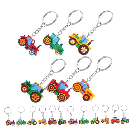 TOYANDONA 18 Stück Schlüsselanhänger Mit Transportmotiv Herbst Schlüsselanhänger Bauparty Mit Bauernhoffahrzeugen Mit von TOYANDONA