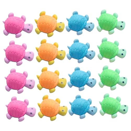 TOYANDONA 18 Stück Teiliges Radiergummi Schildkrötenform Bunte Karikatur Radierer Weiches Material Sicher Kindergarten Mädchen Jungen Malwerkzeug Schreibwaren Zufällige Zufällige Farbe von TOYANDONA