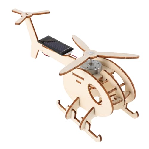 TOYANDONA 1Satz DIY Solarhubschrauber Holzbausatz für Wissenschaftliches Experimentierspielzeug für Outdoor Erkundungen Solarbetrieben mit Hohem Wirkungsgrad von TOYANDONA