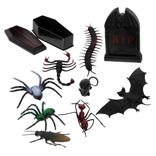 TOYANDONA 1Satz Halloween Dekoration Grabstein Tier Miniaturen für Festliche Halloween Deko für Puppenhaus und Tischdekoration Gruselige Schaffen von TOYANDONA