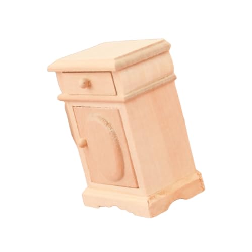 TOYANDONA 1Stk Mini-Möbelmodell Puppenhaus-Nachttisch Miniaturmöbel aus Holz puppenstubenmöbel Dollhouse Furniture Kommode für Schrank Schminktisch kreativer Minitisch fein von TOYANDONA