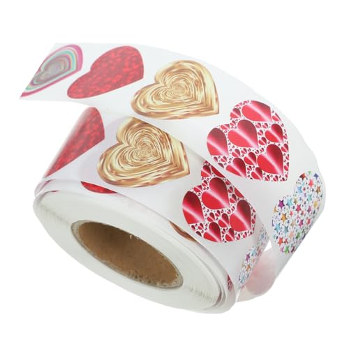 TOYANDONA 1rolle Herz Aufkleber Für Valentinstag Herzform Etiketten Selbstklebend Für Scrapbooking Und Verpackungen Dekorative Liebe Sticker von TOYANDONA