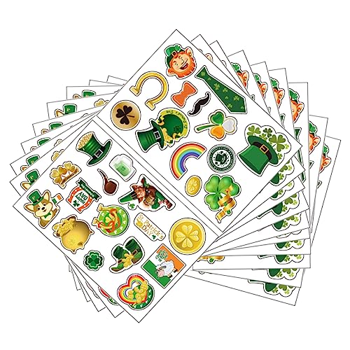 TOYANDONA 1satz Kleeblatt Aufkleber Für Patrick's Day Dekoration Selbstklebende Festival Sticker Für Partys Handwerk Und Kreative Gestaltung von TOYANDONA