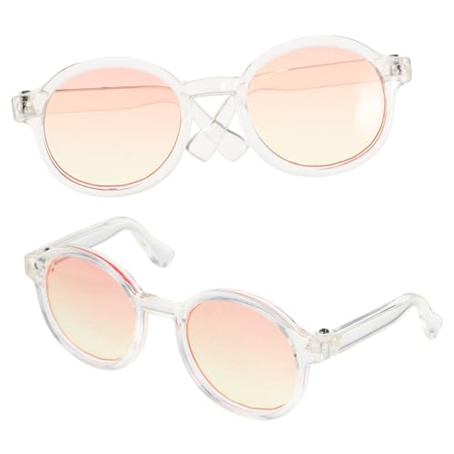 TOYANDONA 2 Paare Sonnenbrille Puppe Sonnenbrille über Brille dekorative Glasdekore Kostümbrille modische Brille stilvolle Brillenrequisiten Mini-Brille entzückende Mini-Sonnenbrille Plastik von TOYANDONA
