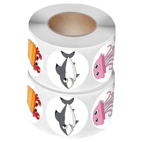 TOYANDONA 2 Rollen 1000 Stück Aufkleber Sticker für Marine Tier Aufkleber stickbilder für leimfalle Toy Aufkleberverzierung Aufkleber für Meerestiere Papier TOYANDONA 2 Rollen 1000 Stück Aufkleber Sticker für Marine Tier Aufkleber stickbilder für leimfalle Toy Aufkleberverzierung Aufkleber für Meerestiere Papier von TOYANDONA