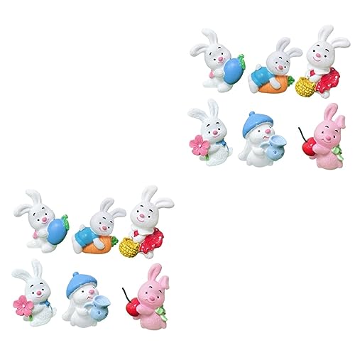 TOYANDONA 2 Sätze Kaninchenautoverzierung Mini -figur Kuchen -topper Kaninchen Dekorationen Miniatur-tierfiguren Mini -tierverzierungen Miniature Rabbit Figurine Harz 6 Stück * 2 TOYANDONA 2 Sätze Kaninchenautoverzierung Mini -figur Kuchen -topper Kaninchen Dekorationen Miniatur-tierfiguren Mini -tierverzierungen Miniature Rabbit Figurine Harz 6 Stück * 2 von TOYANDONA