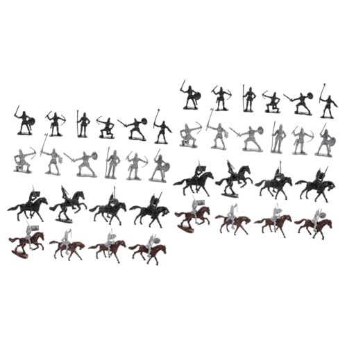 TOYANDONA 2 Sätze Kavallerie-Pferd-Modell Sandtisch Für Kinder Kleine Leute Handwerk Tischdekorationen Aus Sand Minifiguren Spielzeug Menschen Modellieren Sandkasten Plastik Ornamente von TOYANDONA