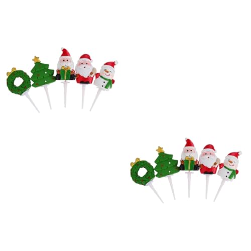 TOYANDONA 2 Sätze Kuchendekorations Add On Weihnachtskuchen Picker Weihnachtskeks Zahnstocher Weihnachtsbaum Topper Weihnachtsfondant Weihnachts Cupcake Picker 5 Stück * 2 TOYANDONA 2 Sätze Kuchendekorations Add On Weihnachtskuchen Picker Weihnachtskeks Zahnstocher Weihnachtsbaum Topper Weihnachtsfondant Weihnachts Cupcake Picker 5 Stück * 2 von TOYANDONA