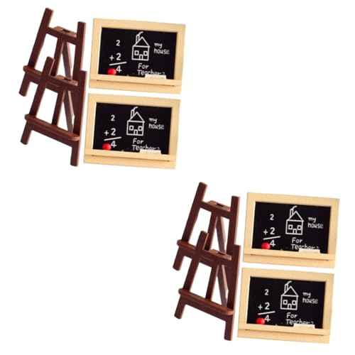 TOYANDONA 2 Sätze Desktop-Puppentafel Staffelei kreativität Miniaturen Kinder versorgen Modelle Haushalt Puppe Tafel Tafelmodell aus Holz hölzern Produkte für Kinder schmücken Zubehör von TOYANDONA