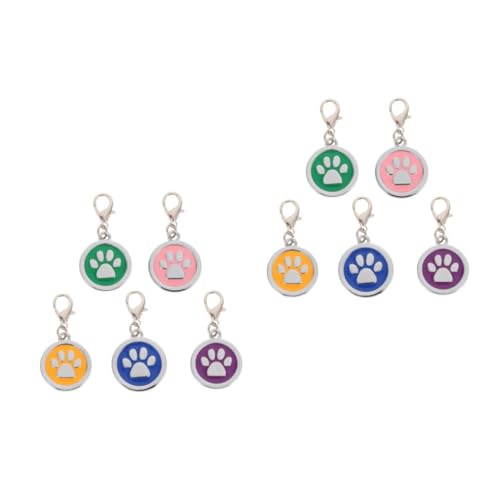 TOYANDONA 2 Sätze Teiliges Haustier Id Anhänger Mit Kreativem Pfotenabdruck Design Zinklegierung Mit Epoxidharz Hundemarke Für Stilvolle Haustiere Grün Blau Orange 5 Stück * 2 TOYANDONA 2 Sätze Teiliges Haustier Id Anhänger Mit Kreativem Pfotenabdruck Design Zinklegierung Mit Epoxidharz Hundemarke Für Stilvolle Haustiere Grün Blau Orange 5 Stück * 2 von TOYANDONA