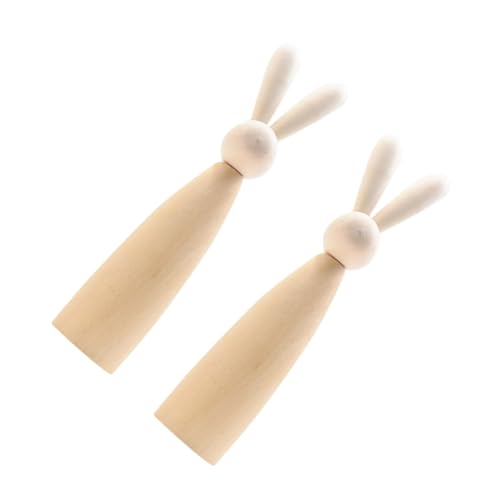 TOYANDONA 2 Stück DIY Holzhasen Dekoration Unvollendete Holzfiguren zum Bemalen Basteln Kinderfreundlich Glatte Oberfläche Garten und Festivaldeko TOYANDONA 2 Stück DIY Holzhasen Dekoration Unvollendete Holzfiguren zum Bemalen Basteln Kinderfreundlich Glatte Oberfläche Garten und Festivaldeko von TOYANDONA