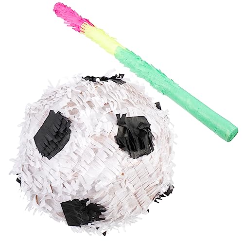TOYANDONA 2 Stück Fußball Pinata mit Pinata Stock Dekoration für Geburtstagsfeiern Sport Events und Fußball Themenpartys für Drinnen und Draußen von TOYANDONA