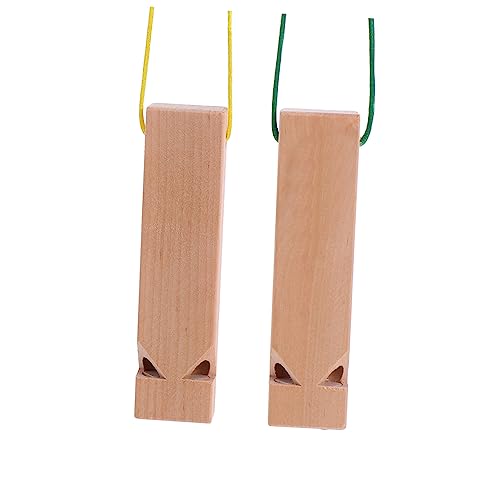 TOYANDONA 2 Stück Holz Zugpfeife Musikinstrument mit Echtem Lokomotiv Sound Langlebiges Holzspielzeug für Mädchen und Jungen für Geburtstage und Feiertage Zufällige Farbe von TOYANDONA