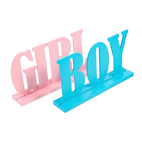 TOYANDONA Einzigartiges Holzschild - Zur Enthüllung des Geschlechts Für Jungen Oder Mädchen Babyparty- von TOYANDONA