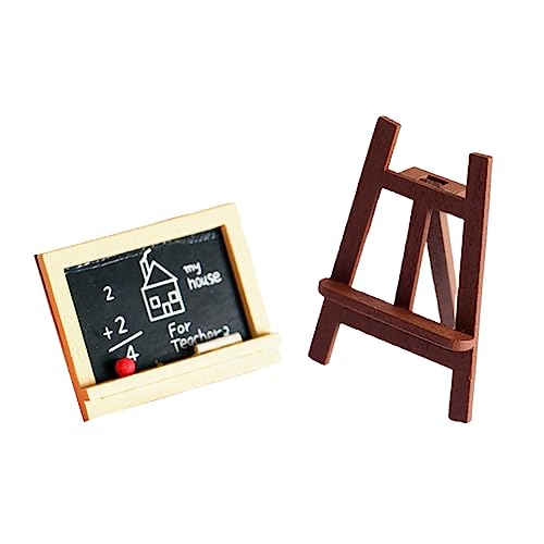TOYANDONA 2 Stück Mikro Landschaftsstaffelei Holzstaffelei Modell Mini Hauszubehör Miniatur Szene Möbel Heimornament Zubehör Mini Staffelei Modell Miniatur Holzdekoration von TOYANDONA